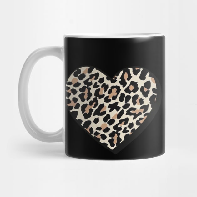 Heart Filled with Tan Cheetah Print by Sheila’s Studio